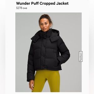 Like new Wunder Puff Jacket Cropped